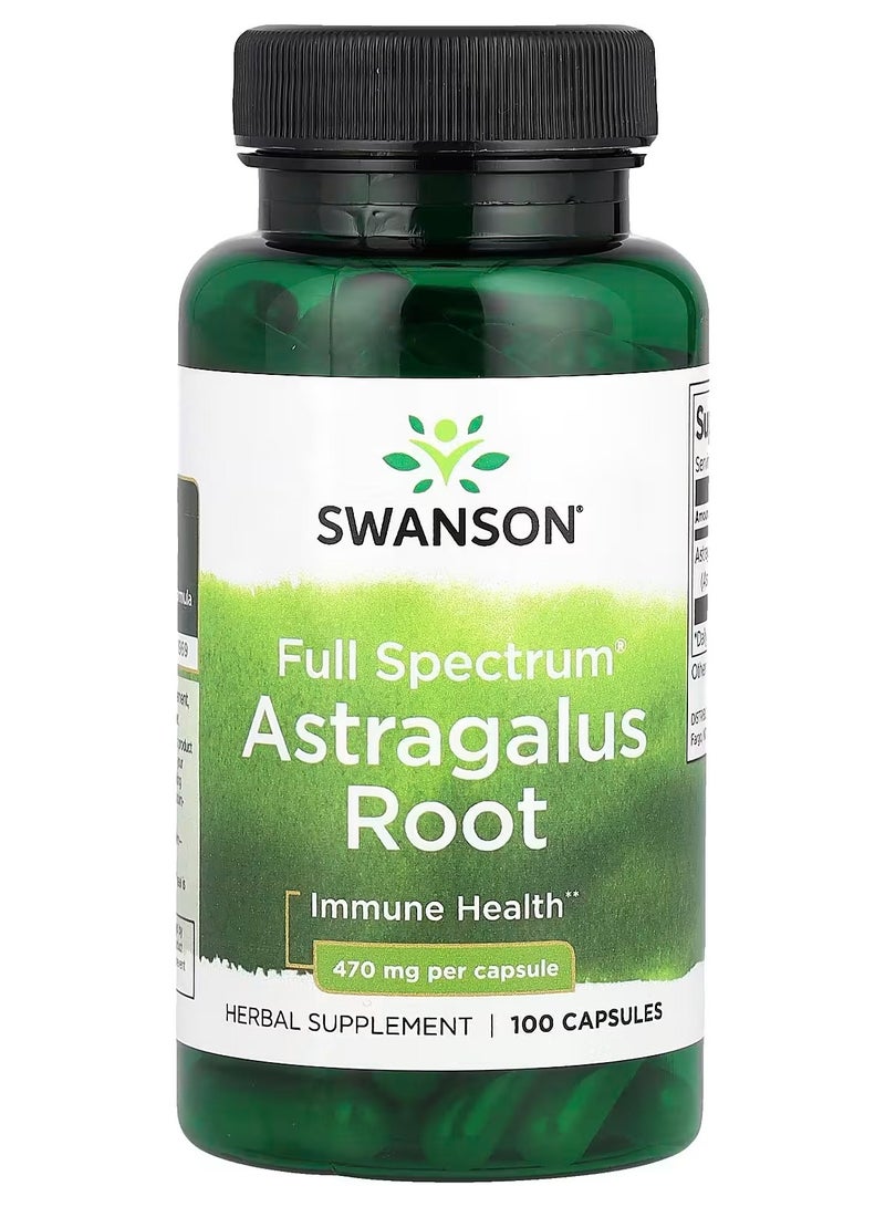 Swanson, جذر استراغالوس كامل الطيف®، 470 ملجم، 100 كبسولة