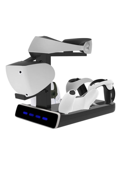 Charging Station Dock With Display Light Indicator For PS VR2 /PS5 Handle Controller Holder Helmet Storage Mount Rack Base