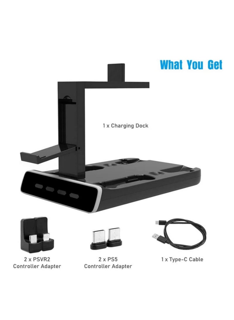 Charging Station Dock With Display Light Indicator For PS VR2 /PS5 Handle Controller Holder Helmet Storage Mount Rack Base