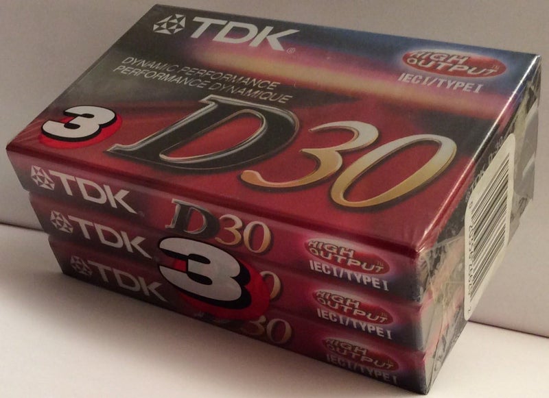 TDK D30 أداء ديناميكي عالي الإنتاج IEC I/النوع I (لأشرطة تسجيل الصوت اليومية - عبوة 3) - Image 1