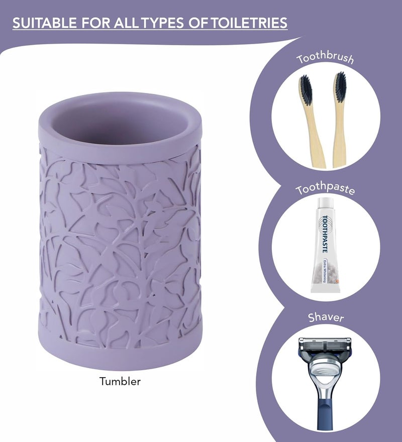 Obsessions Polyresin 4 Pcs Bathroom Set_Purple - Image 5