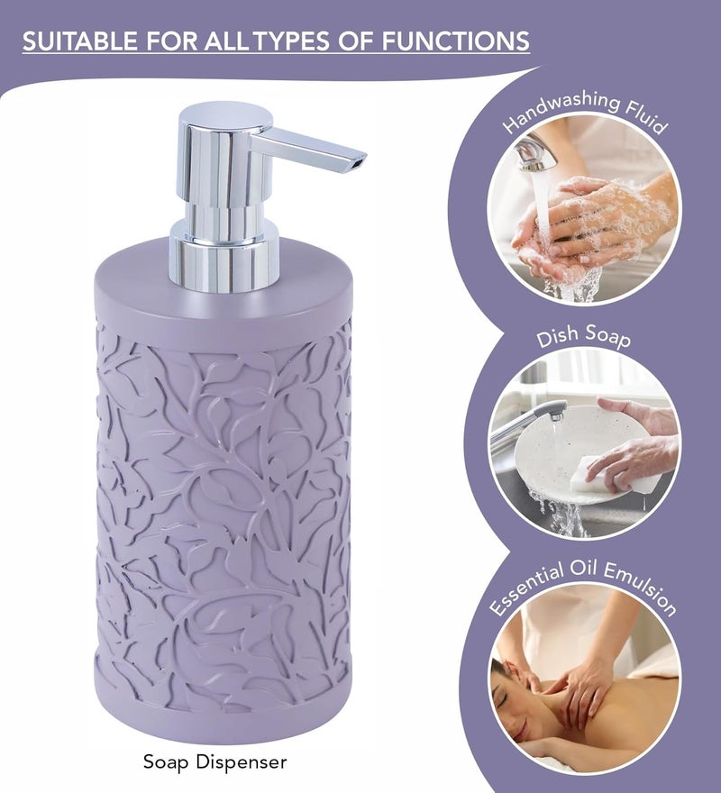 Obsessions Polyresin 4 Pcs Bathroom Set_Purple - Image 3