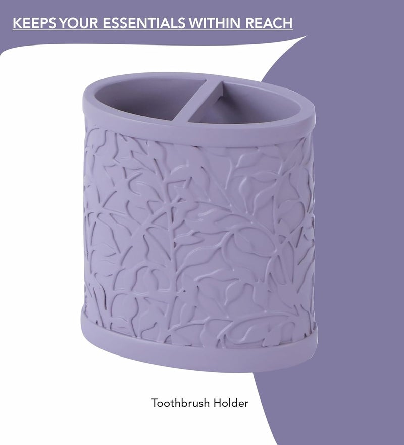 Obsessions Polyresin 4 Pcs Bathroom Set_Purple - Image 4