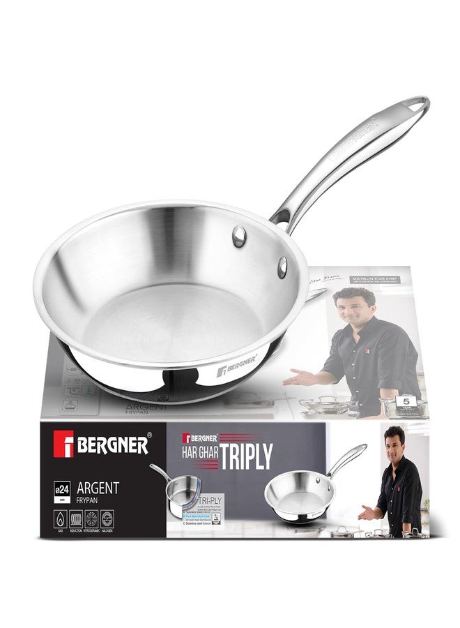 Bergner BG-6338 Triply Stainless Steel Frypan, 24cm - Image 1