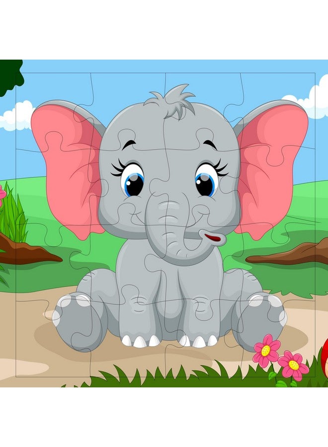 Fiddlys Jigsaw Puzzles 16 Pieces For Kids Ages 3+ (Animals Pack Of 4) - Image 2