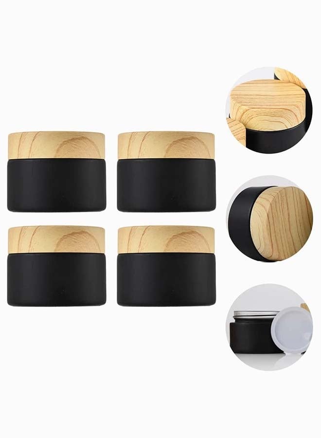 Pack Of 4  Frosted Glass Cream Jar 30 Gram Empty Makeup Cosmetics Container Pot With Seal Inner Liner For Face Lotion Eye Shadow - Image 5