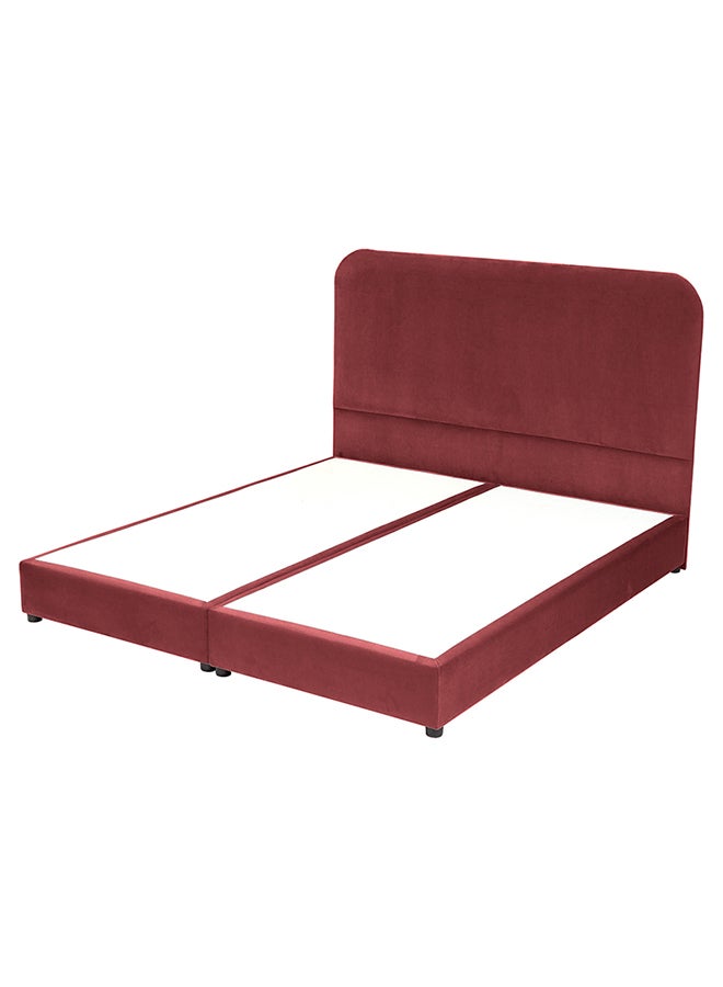 House One Leen | Velvet Bed Frame - Burgundy 