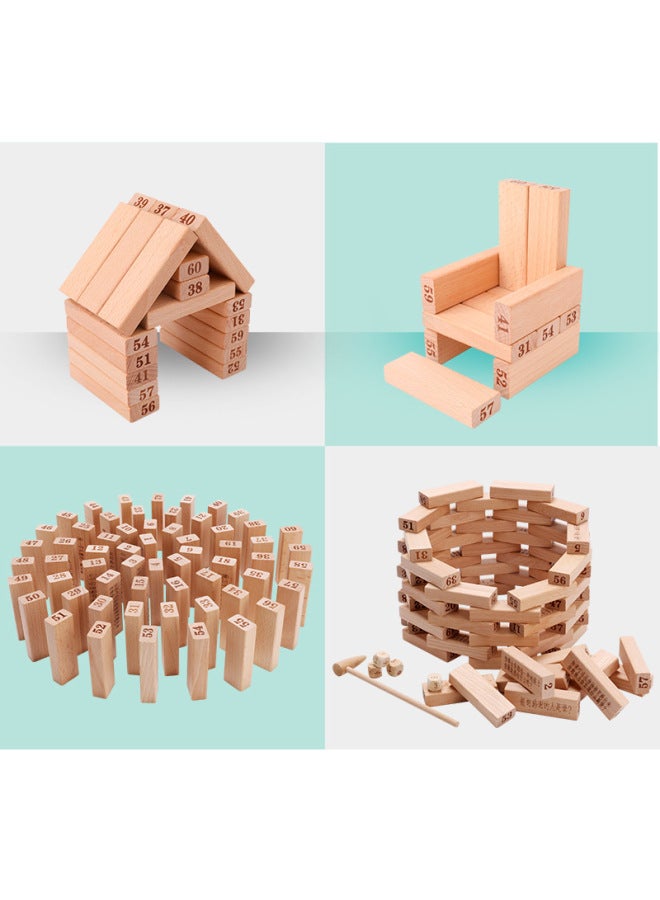 Big Hand In Hand Children's Toy Large Digital Text Stacked High Draw Building Blocks Parent-Child Game Educational Toys-Color:Ali -60pcs Large Children's Text And Numbers Stacked High -9147-Specifications:Different Specifications