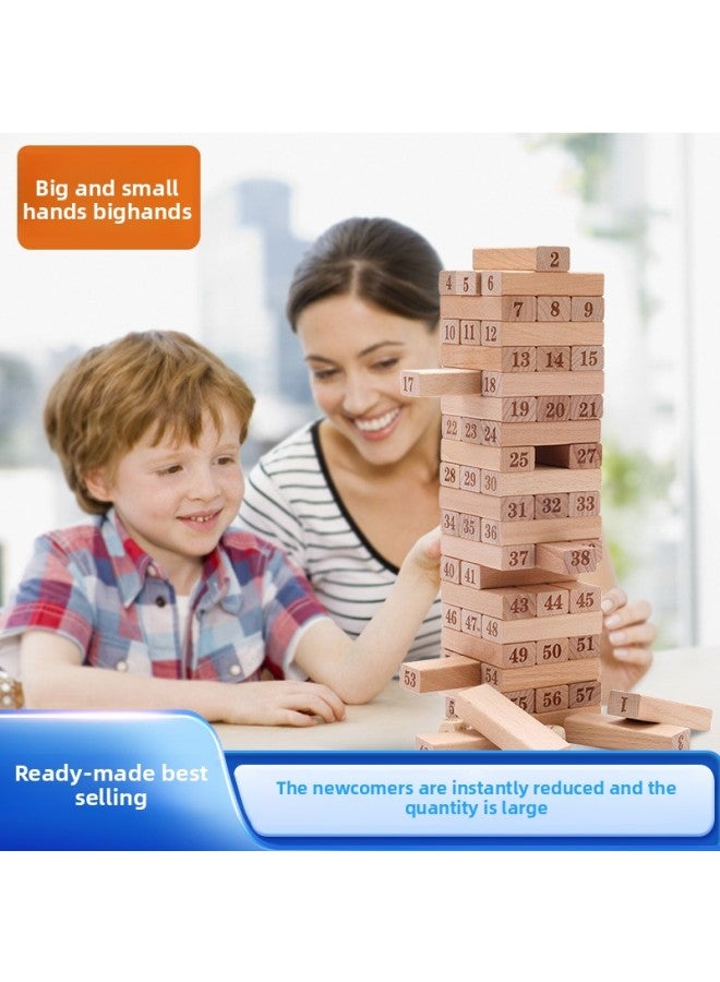 Big Hand In Hand Children's Toy Large Digital Text Stacked High Draw Building Blocks Parent-Child Game Educational Toys-Color:Ali -60pcs Large Children's Text And Numbers Stacked High -9147-Specifications:Different Specifications