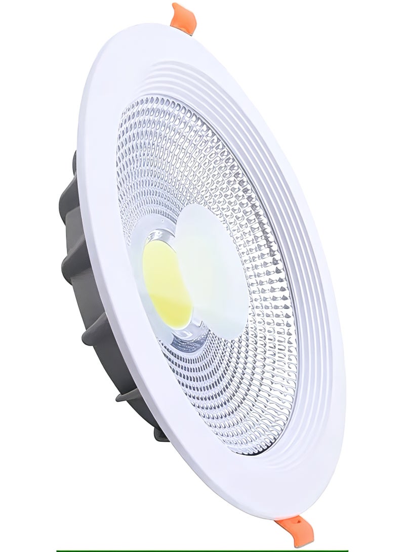 Roska 30W LED COB Downlight White Ceiling Light 180-240V for Bathroom/Kitchen - Image 1