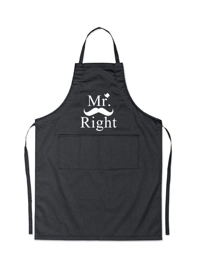 NIBEMINENT 2-Piece Couple Adjustable Aprons Black/White/Pink 27.6×33.5inch - Image 2