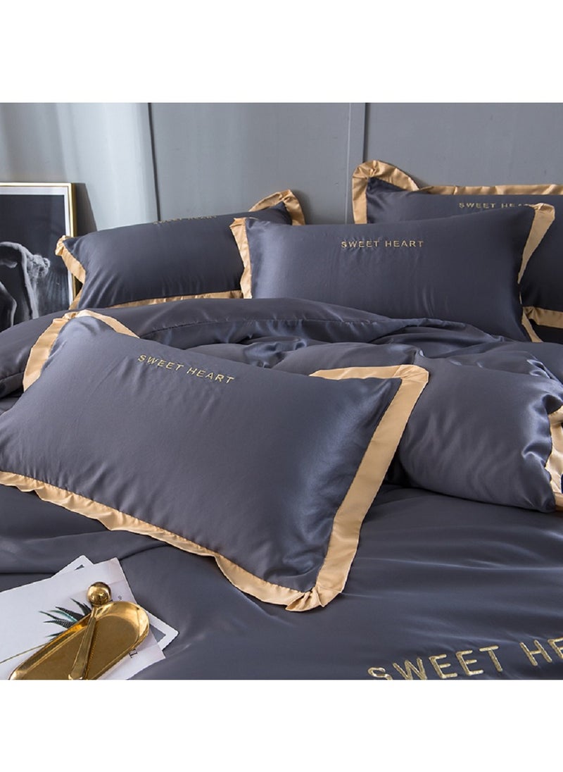 4PCS Bedding Set,King Size Soft and Breathable Microfiber Beautiful Design Duvet Cover Set ,set includes 1 Comforter Cover, 1 Fitted Bedsheet, 2 Pillowcases