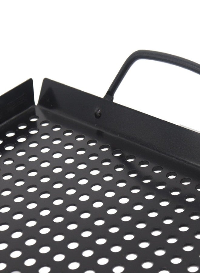 Banax BBQ Grilling Pans, Stainless Steel Grill Pan 7" X 12" With Handles for Indoor and Outdoor Use, With Holes for Meat, Vegetables, Seafood and Camping Accessories - Image 2