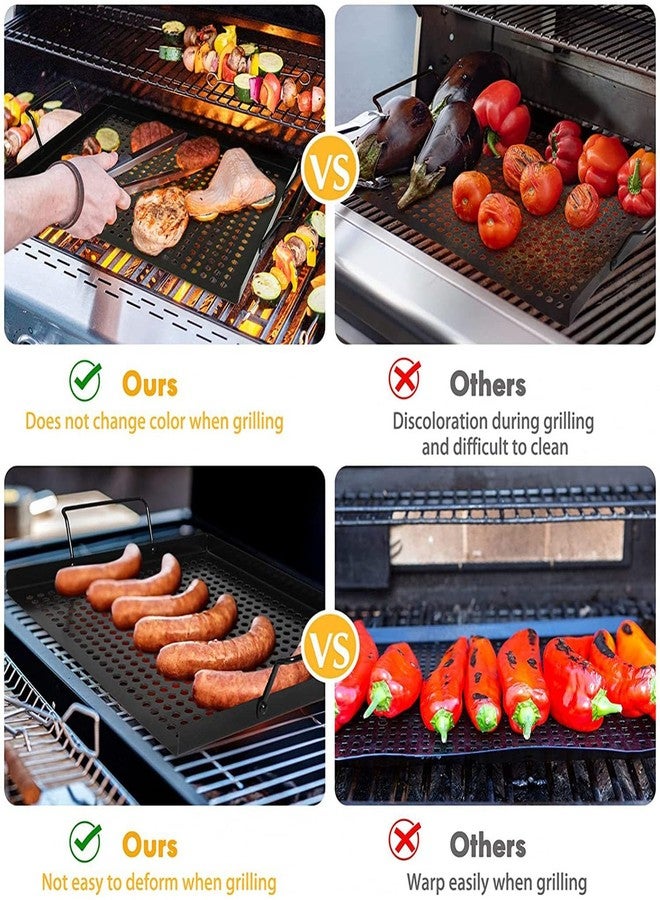 Banax BBQ Grilling Pans, Stainless Steel Grill Pan 7" X 12" With Handles for Indoor and Outdoor Use, With Holes for Meat, Vegetables, Seafood and Camping Accessories - Image 5