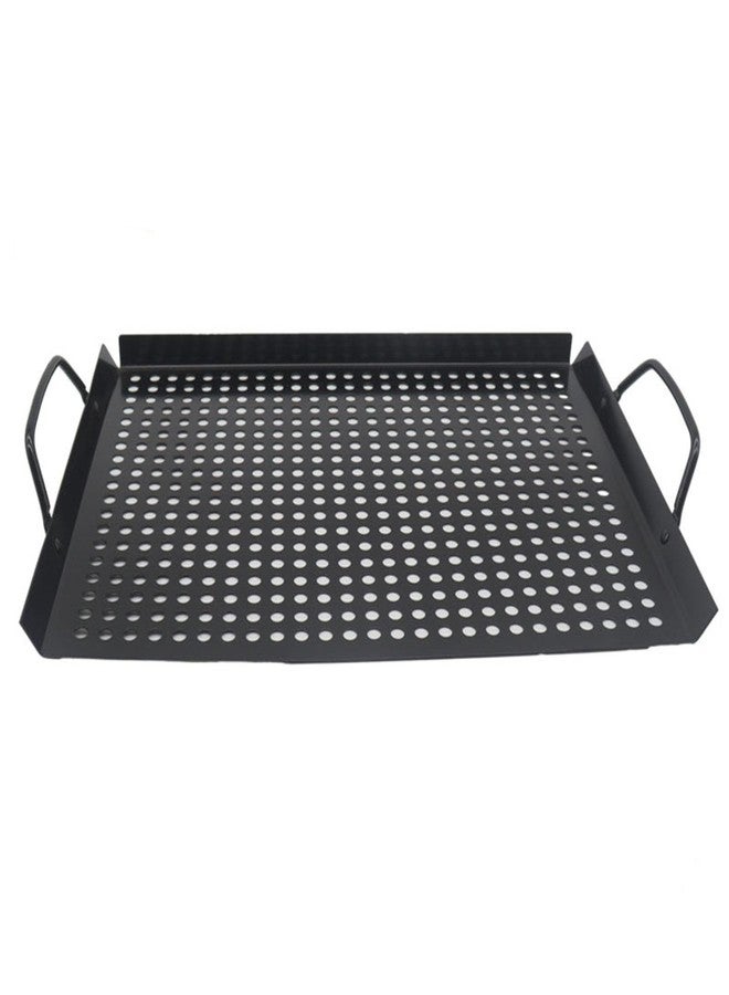Banax BBQ Grilling Pans, Stainless Steel Grill Pan 7" X 12" With Handles for Indoor and Outdoor Use, With Holes for Meat, Vegetables, Seafood and Camping Accessories - Image 1