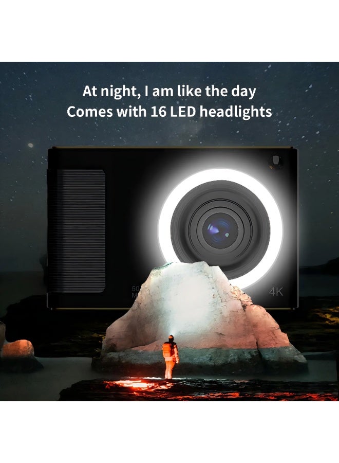 كاميرا رقمية، كاميرا أطفال FHD 2160P كاميرا رقمية 24 ميجابكسل مع بطاقة SD سعة 32 جيجابايت، تكبير 4x، حبل تعليق، كاميرا صغيرة مدمجة للأطفال الأولاد والبنات - Image 3