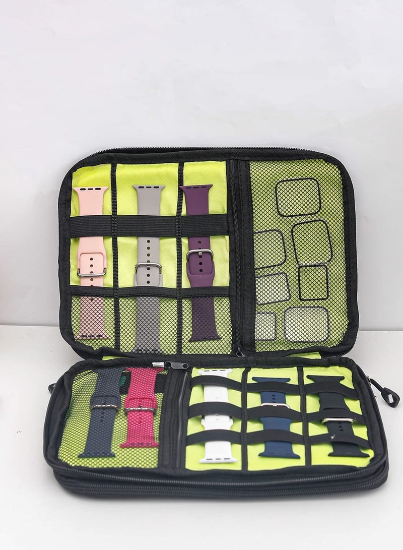 2 Pack Cord Organizer with 10 Cable ties Portable Travel Bag for Tablet Phone Power Bank Smartwatch Band Screen Protector Case Card USB Electronic Accessories - Image 1