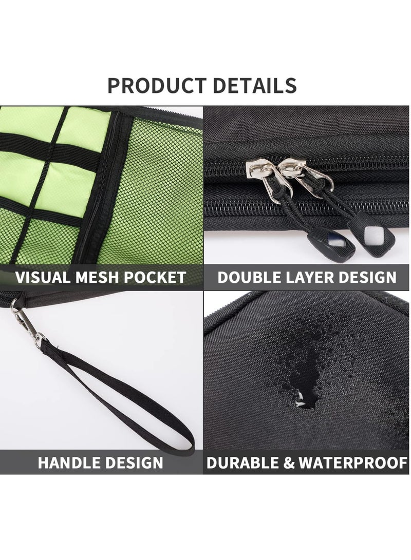 2 Pack Cord Organizer with 10 Cable ties Portable Travel Bag for Tablet Phone Power Bank Smartwatch Band Screen Protector Case Card USB Electronic Accessories - Image 4