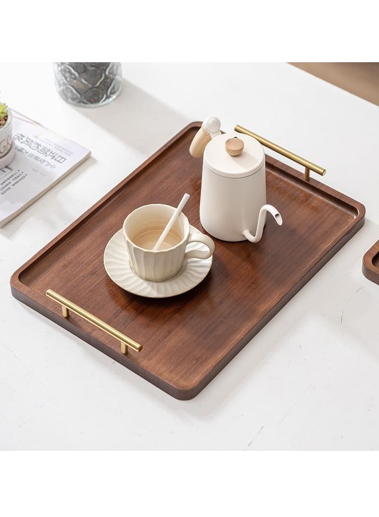 Bamboo Coffee trays, dessert trays, coffee plates, home décor，High quality Platter for Tea, Fruits, and Decor, Perfect for Living Room, Bedroom, Office, or Gift Giving,one piece - Image 1