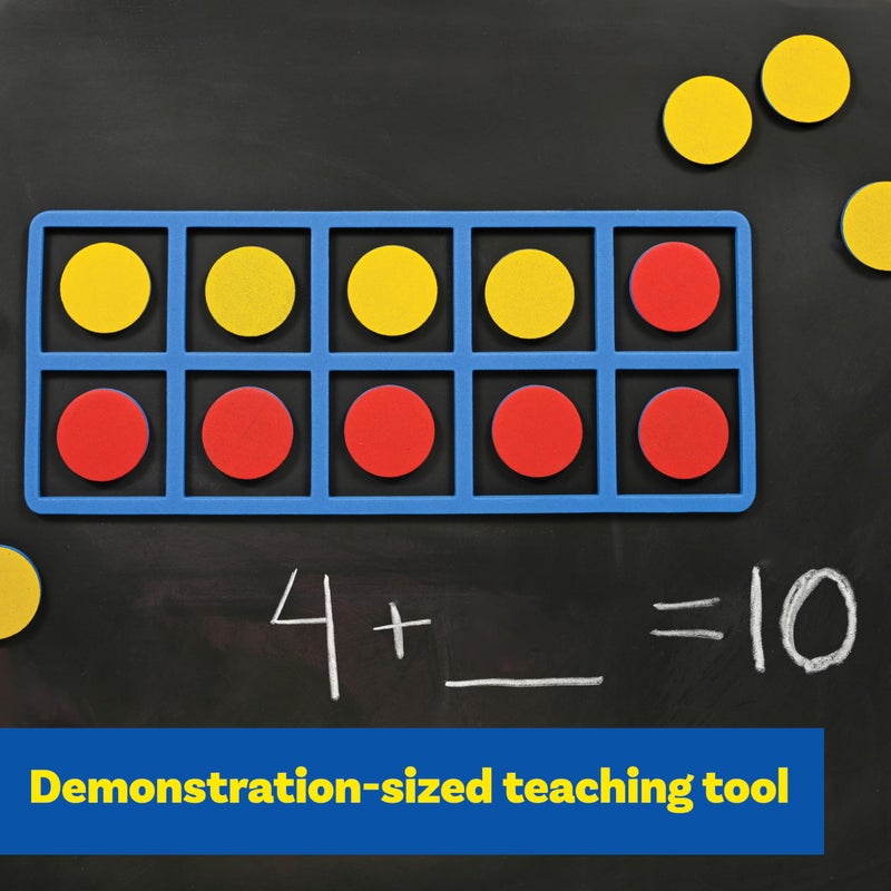 LEARNING ADVANTAGE Giant Magnetic Foam Ten Frames | Early Math Manipulative | 2 Frames with 20 Disks | Teach Number Concepts, Addition and Subtraction - Image 4