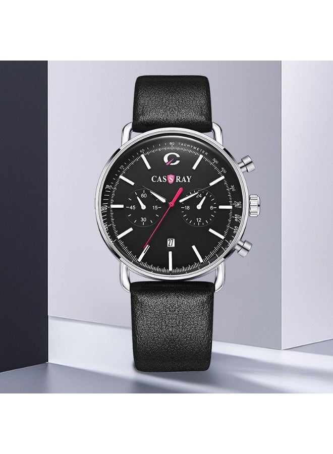 CASSRAY Fully automatic non-mechanical waterproof luminous ultra-thin men's watch. The same style as the male star's product. A fashionable gift for business use. - Image 1
