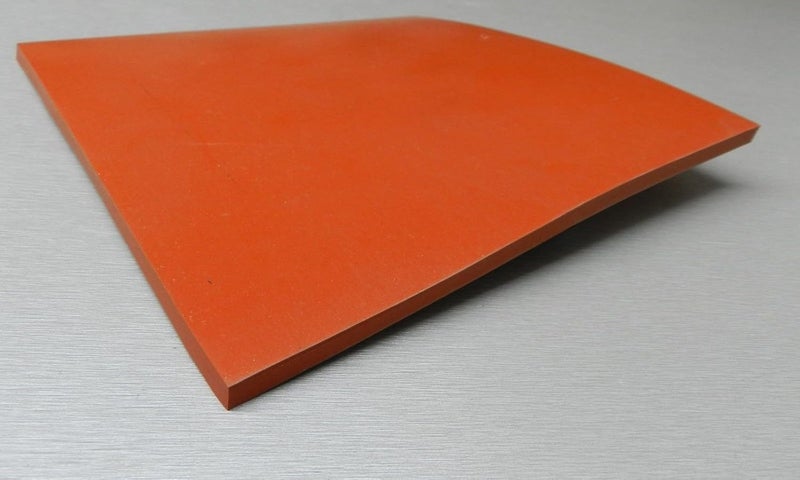 JTS 1/4" Silicone Rubber Sheet High Temp Solid Red/Orange Commercial Grade 8" X 8" Square Made in USA - Image 3