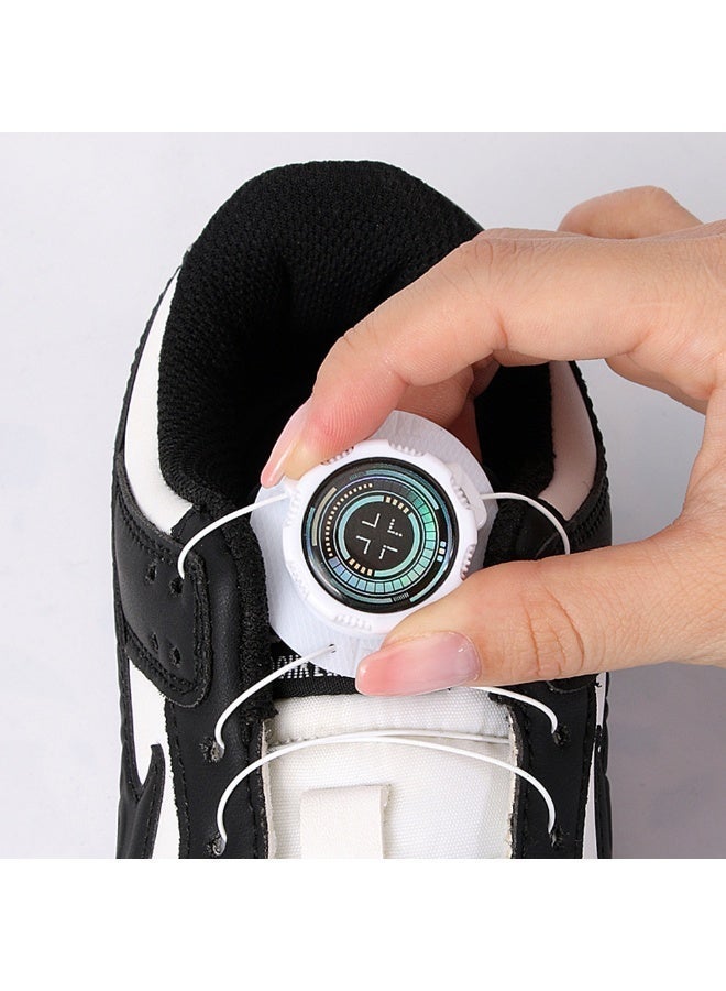 Rotating Automatic Buckle Elastic Shoes Laces Tieless Heavy Duty No Tie Shoelaces for Kids and Adult with Strong Lock and Speed Shoestrings - Image 2