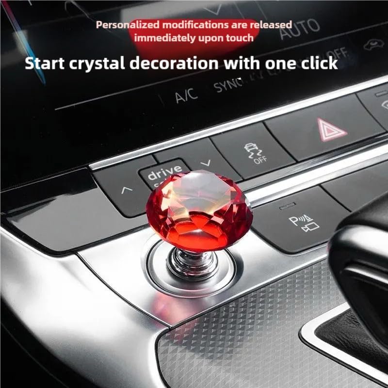 enttgo Car One-Touch Start Button with Diamond Transparent Design - Image 4