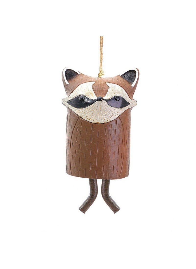Generic Cross-border new resin ornaments wind chimes beautiful country garden animal wind chimes decorations pendant resin crafts Red panda-D 