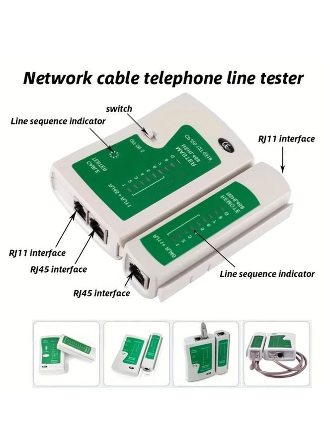 1 Set Ethernet Cable Crimping Tool Kit with Network Cable Tester for RJ45 RJ11 Connectors - Image 2