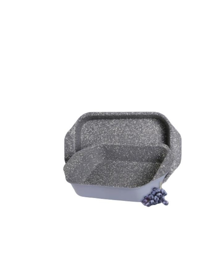 A set of blue aluminum oven trays, 2 pieces