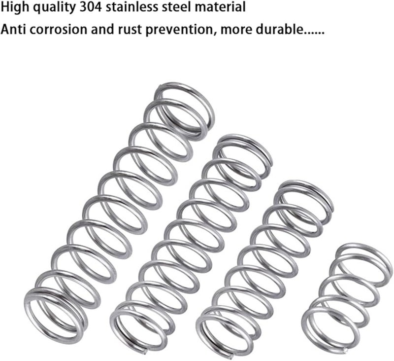 304 Stainless Steel Compression Spring 70mm 18mm Diameter 2 0mm Shock Absorbing Damping Pressure Spring 5 Pcs - Image 5