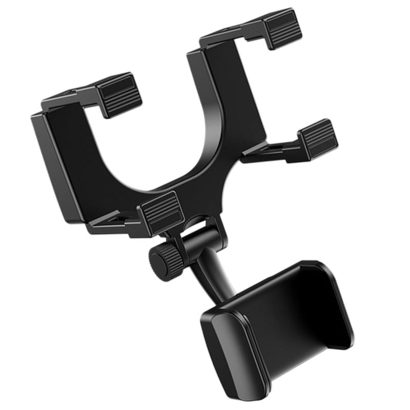 Universal Car Phone Mount Clip Black Compatible with Smartphones for Navigation Easy Installation - Image 2