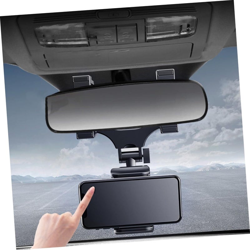 Universal Car Phone Mount Clip Black Compatible with Smartphones for Navigation Easy Installation - Image 5