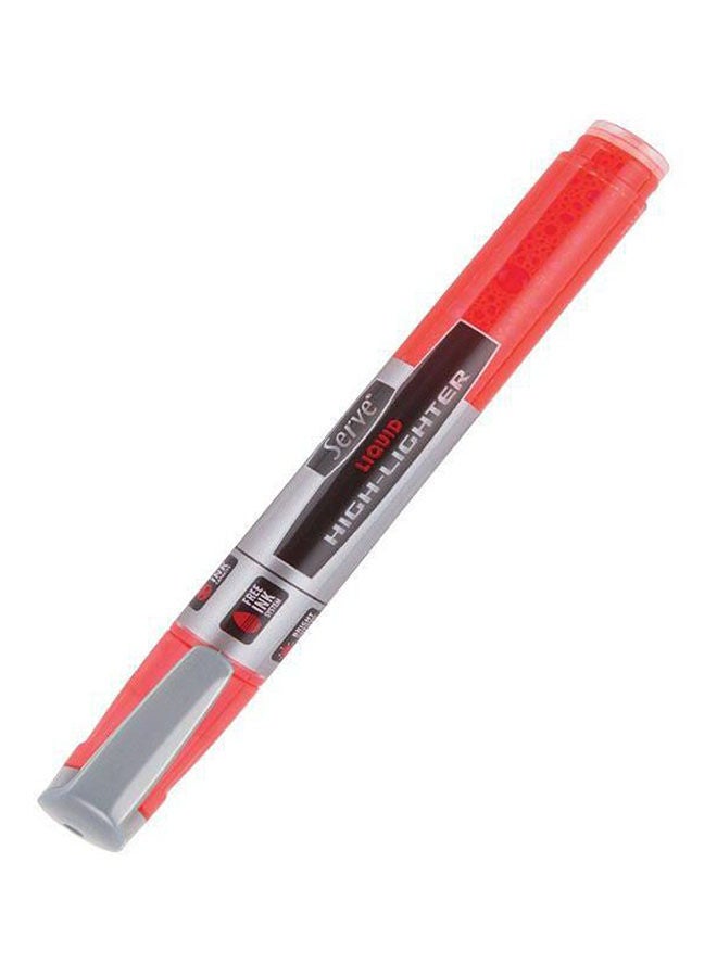 Serve Liquid Highlighter Pen-Red 