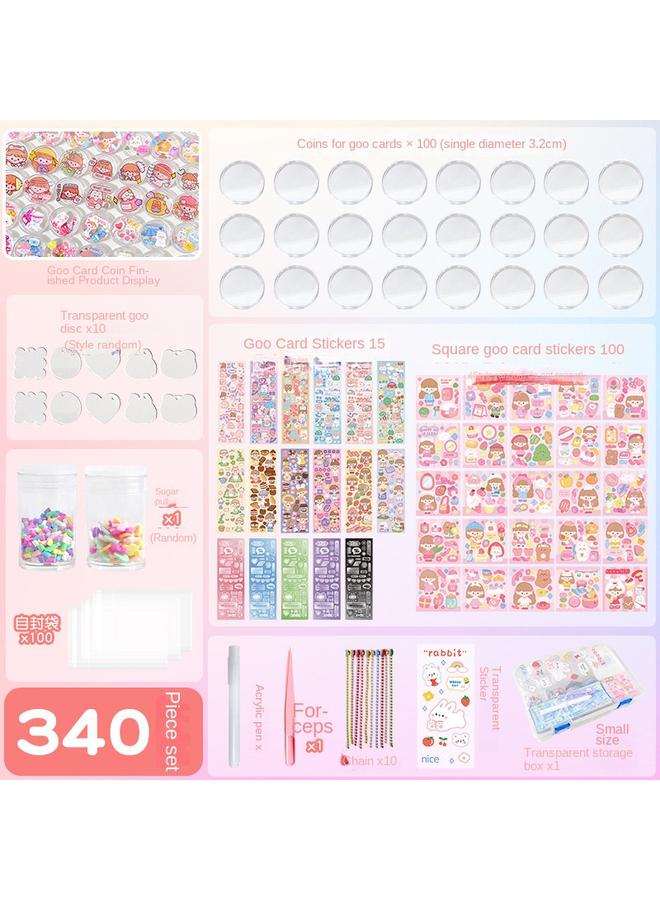 Bluejw Goo Card Coin Suit DIY Goo Chuck Stickers Full Set Cute Goo Card Suit Children's Hand Account Tool Stickers Wholesale - Image 1