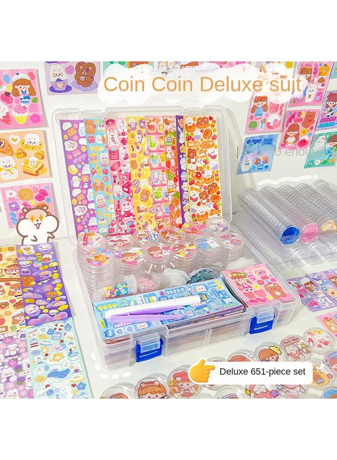 Bluejw Goo Card Coin Suit DIY Goo Chuck Stickers Full Set Cute Goo Card Suit Children's Hand Account Tool Stickers Wholesale - Image 2