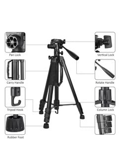 Coopic COOPIC T900 Video Camera Tripod, Aluminum Alloy Travel Portable 2 in 1 Monopod Tripod with Rotatable Center Column and Carrying Bag Maximum Height 178CM Maximum Load up to 5KG  - Image 2
