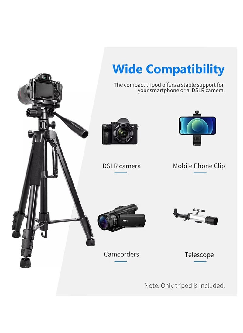 Coopic - COOPIC T900 Video Camera Tripod, Aluminum Alloy Travel Portable 2 in 1 Monopod Tripod with Rotatable Center Column and Carrying Bag Maximum Height 178CM Maximum Load up to 5KG - Image 1