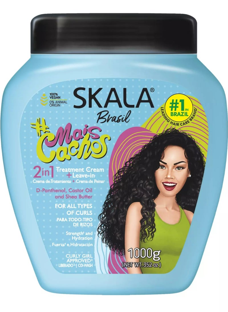 SKALA 2 in 1 Hair Treatment Conditioner Curly Hair Mais Cachos Expert 1000g 