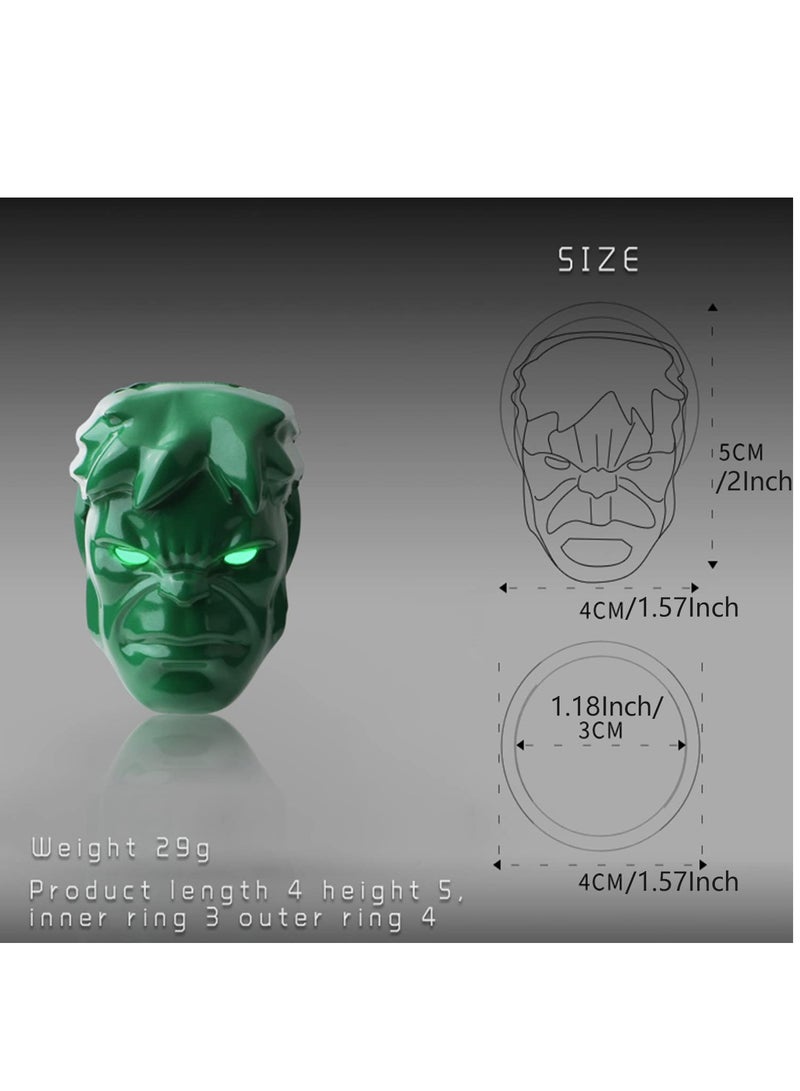 Barakah Hulk The Avenger Marvel Push to Start Button Cover Car One-Button Start Button Protective Cover Interior Modification Ignition Device Switch Metal Decorative Stickers (Green) - Image 4