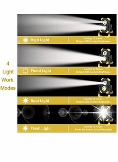Y&D Work Light Rechargeable LED Portable Flood Lights 4 Modes COB Waterproof 10W 1000LM for Outdoor Camping Hiking Emergency Car Repairing and Job Site Lighting  - Image 3