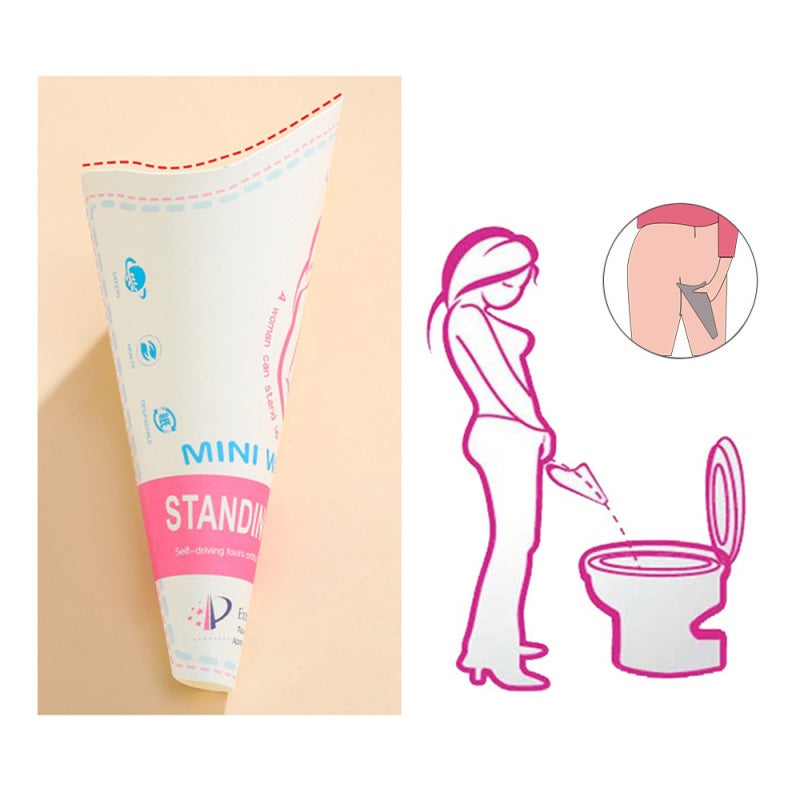 Disposable Urinal Funnel 50pcs Waterproof Skin-friendly - Curved Mouth Portable Urinal for Outdoor Camping Hiking Travel Public Toilets Female Users - Image 5