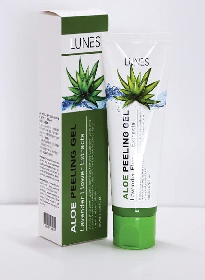 lunes جل تقشير الألوة من لونس! حل تقشير لطيف وتنظيف عميق 180 مل / 6.08 أونصة سائلة. منتجات كورية - Image 2