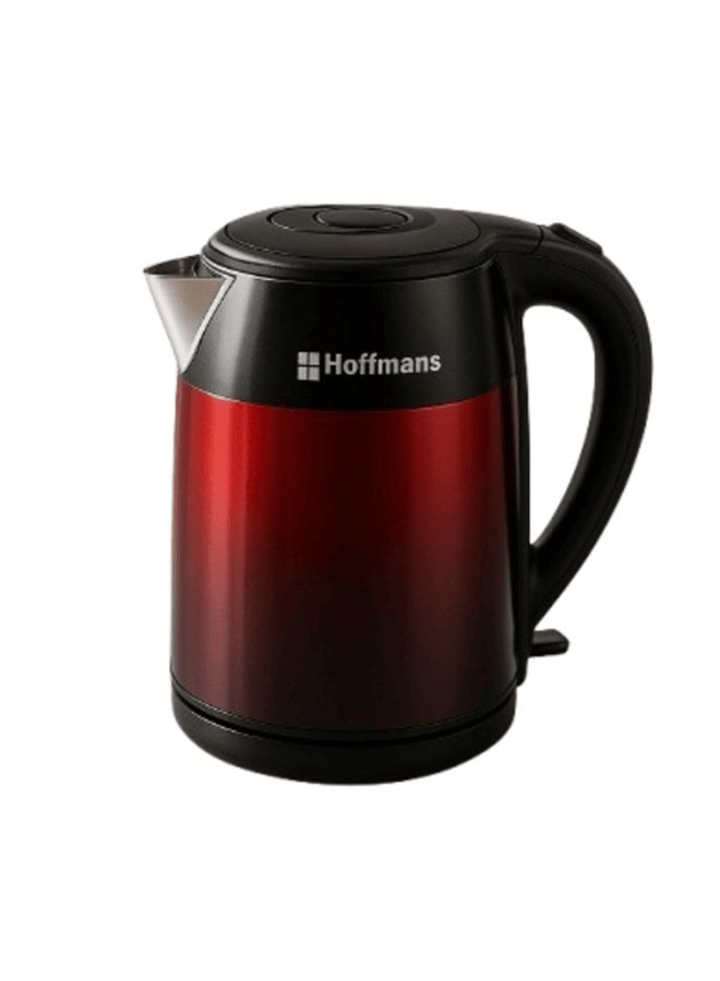 Hoffmans Electronics Electric Kettle 4L – BPA-Free Interior, 360° Swivel Base, High-Quality Plastic – Model HM-2552 Red/Black - Image 1