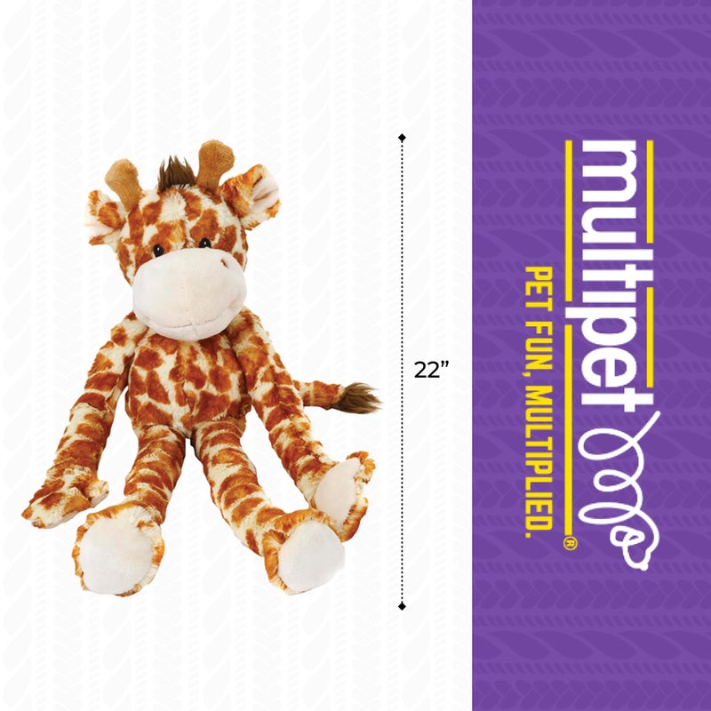 Multipet Swingin Safari Giraffe Dog Plush Toy - Squeaky Toys for All Dogs - Extra Soft Plush - for Cuddling & Playing - Cute Dog Pet Toy (19", 5 Squeakers) - Image 5