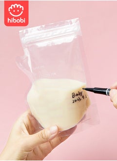 hibobi 100 Pieces of 250ML Self-Standing Bottom Design Breast Milk Storage Bags  - Image 5