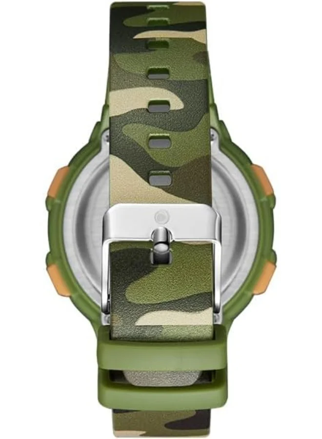 أسترو Astro Kids Watch, Digital Display and Polyurethane Strap - A23915-PPHH, Green Camo