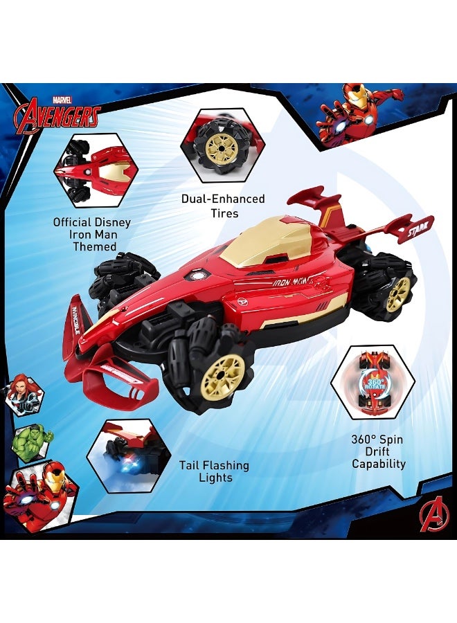 مارفل سيارة سباق مارفل أفينجرز آيرون مان فورمولا دريفت تعمل بالتحكم عن بعد | سيارة انجراف بالتحكم عن بعد (٢.٤) جيجا هرتز | سيارة فورمولا عالية السرعة مع أضواء وتحكم كامل بالوظائف. - Image 4