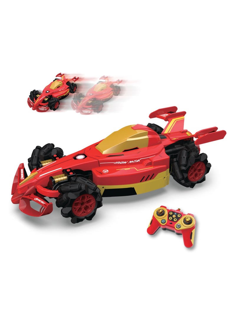 مارفل سيارة سباق مارفل أفينجرز آيرون مان فورمولا دريفت تعمل بالتحكم عن بعد | سيارة انجراف بالتحكم عن بعد (٢.٤) جيجا هرتز | سيارة فورمولا عالية السرعة مع أضواء وتحكم كامل بالوظائف. - Image 1